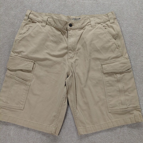 Carhartt Other - Carhartt Relaxed Rugged Flex Shorts Mens 38 Khaki Tan Work Utility 10.5" Inseam